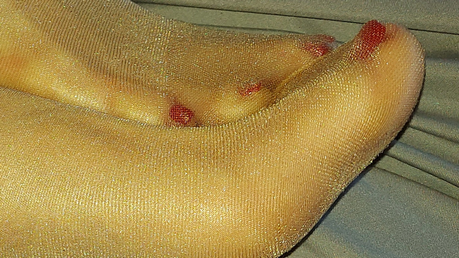 Meine Füsse und Beine in durchsichtigen Nylons