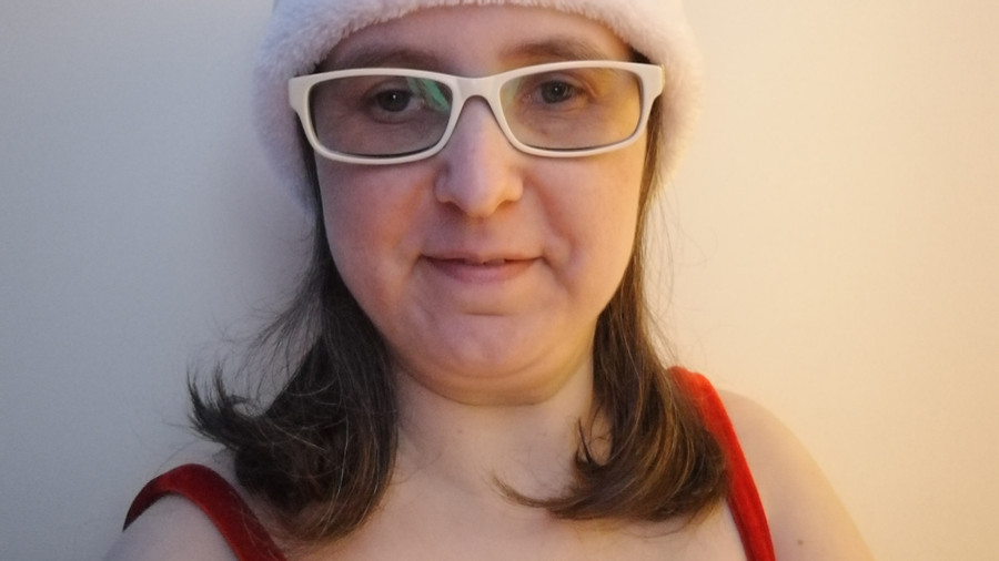 als Weihnachtsfrau im Sommer