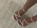 Weiße High Heels