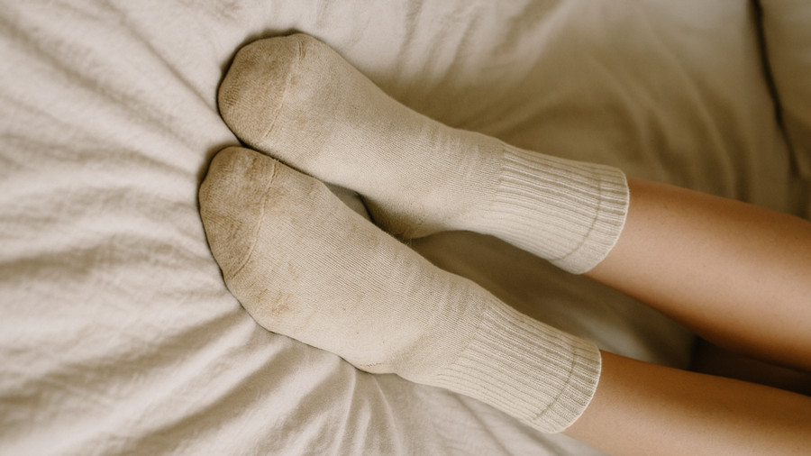 Individuell intim getragene Socken mit Herz Extras