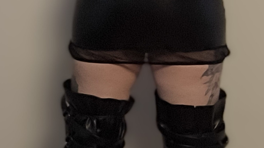 Lack,Leder,hohe Stiefel