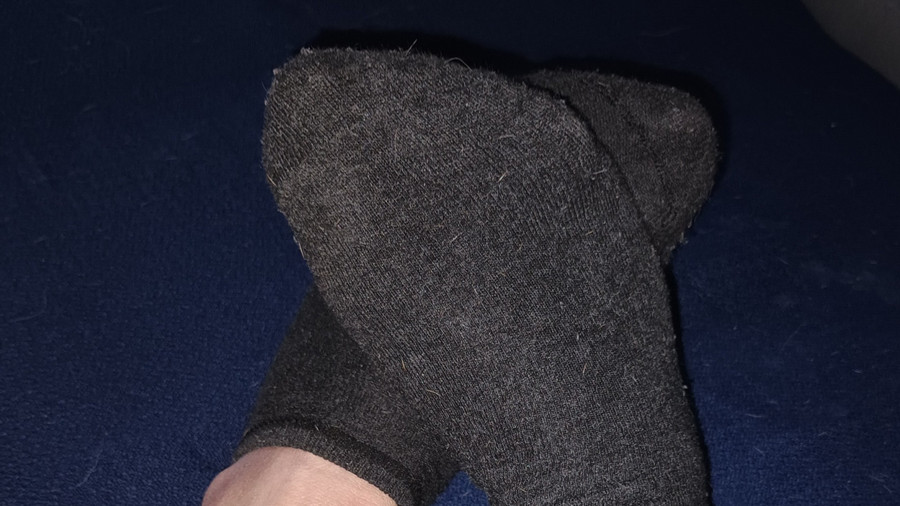 Sockenfetisch-Set: Meine grauen Socken Nahaufnahme