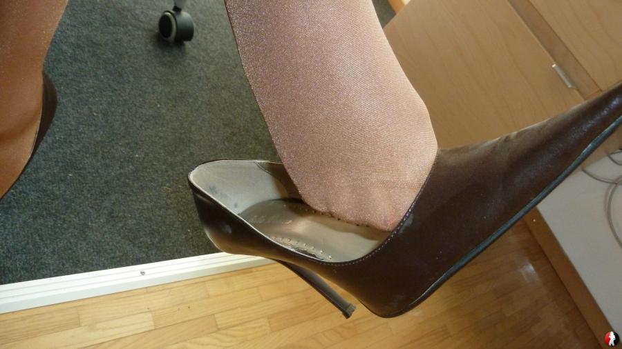 Glanzstrumpfhose -Fetisch