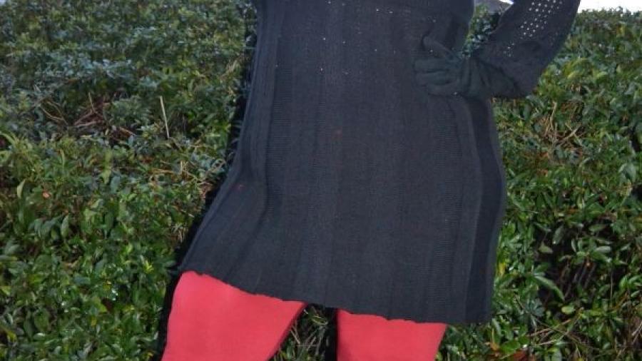 Outdoor - rote Leggins 2