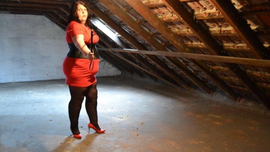 Rotes Minikleid und Bullwhip 2