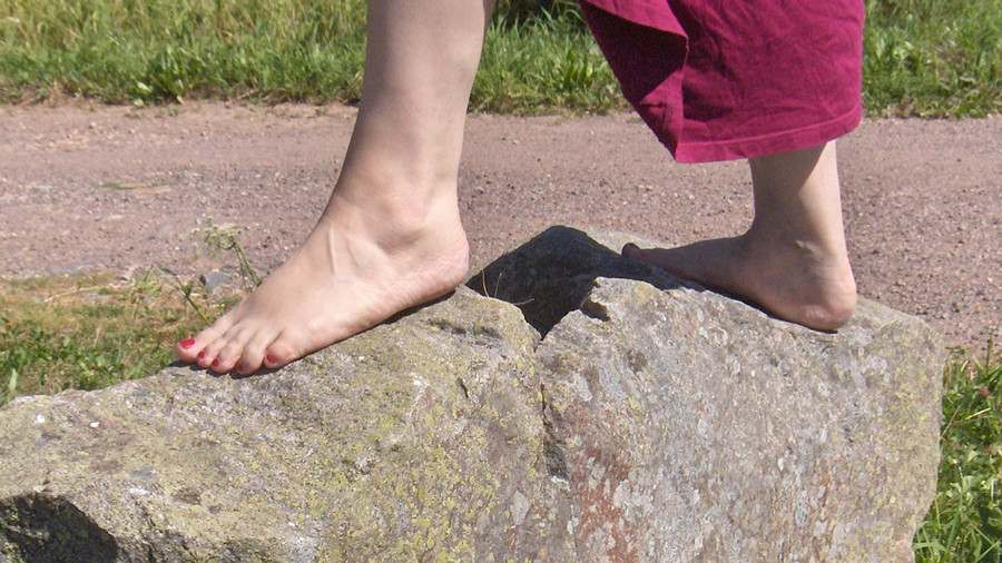 Schöne Frisch Lackierte Füsse