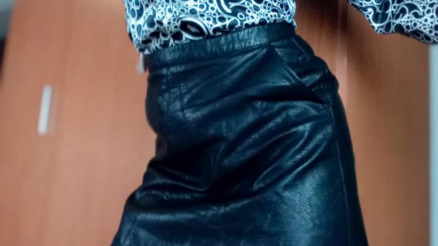 Orangefarbene Strumpfhosen