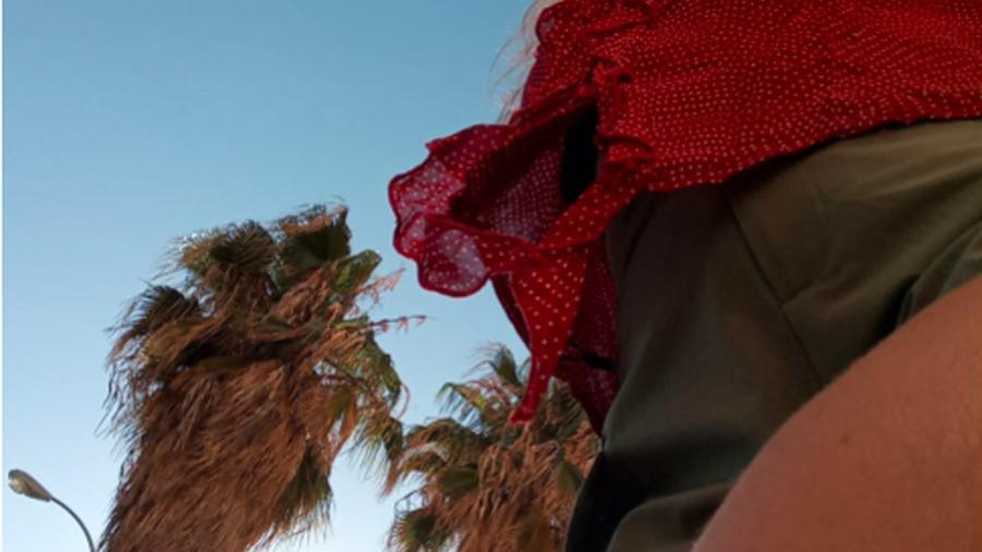 Auf dem Weg zum Supermarkt