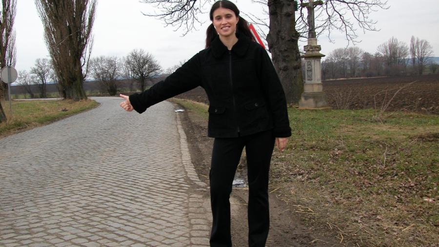 Andrea auf der Straße aufgegabelt