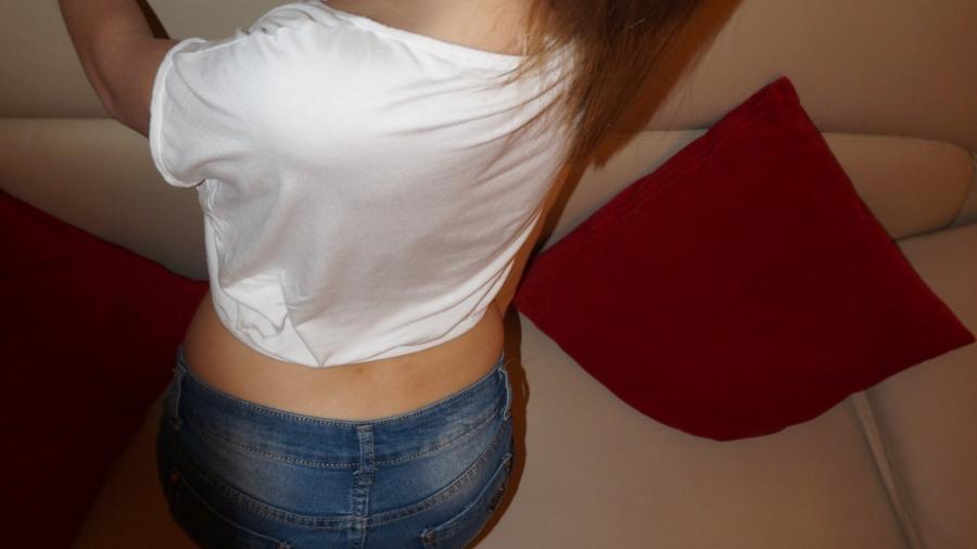 in a short summer outfit