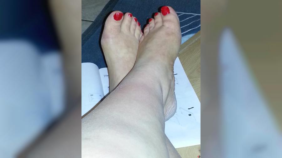 Füße toll Lackiert